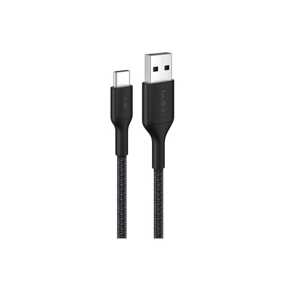Belkin BoostCharge Pro - USB cable - USB (M) to USB-C (M) - USB 2.0 - 2 m - braided cable, USB Fast Charge (15W) - black