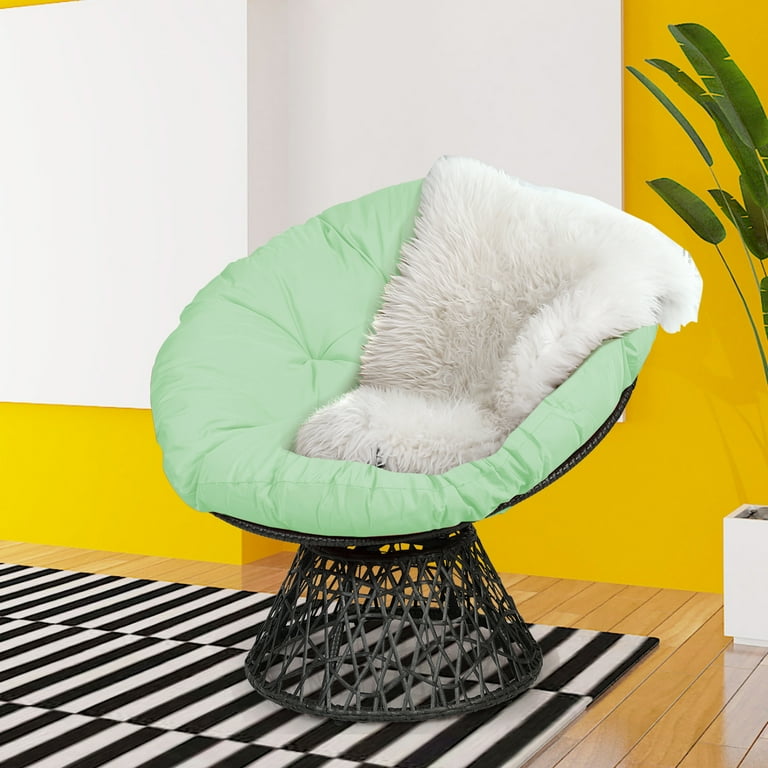 Patiojoy Rattan Papasan Chair Ergonomic Chair All Weather Wicker