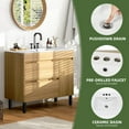 thumbnail image 5 of Uforic 36 " Bathroom Vanity with Undermount Sink, Free Standing Bathroom Storage Cabinet with 2 Drawers, Oak, 5 of 8