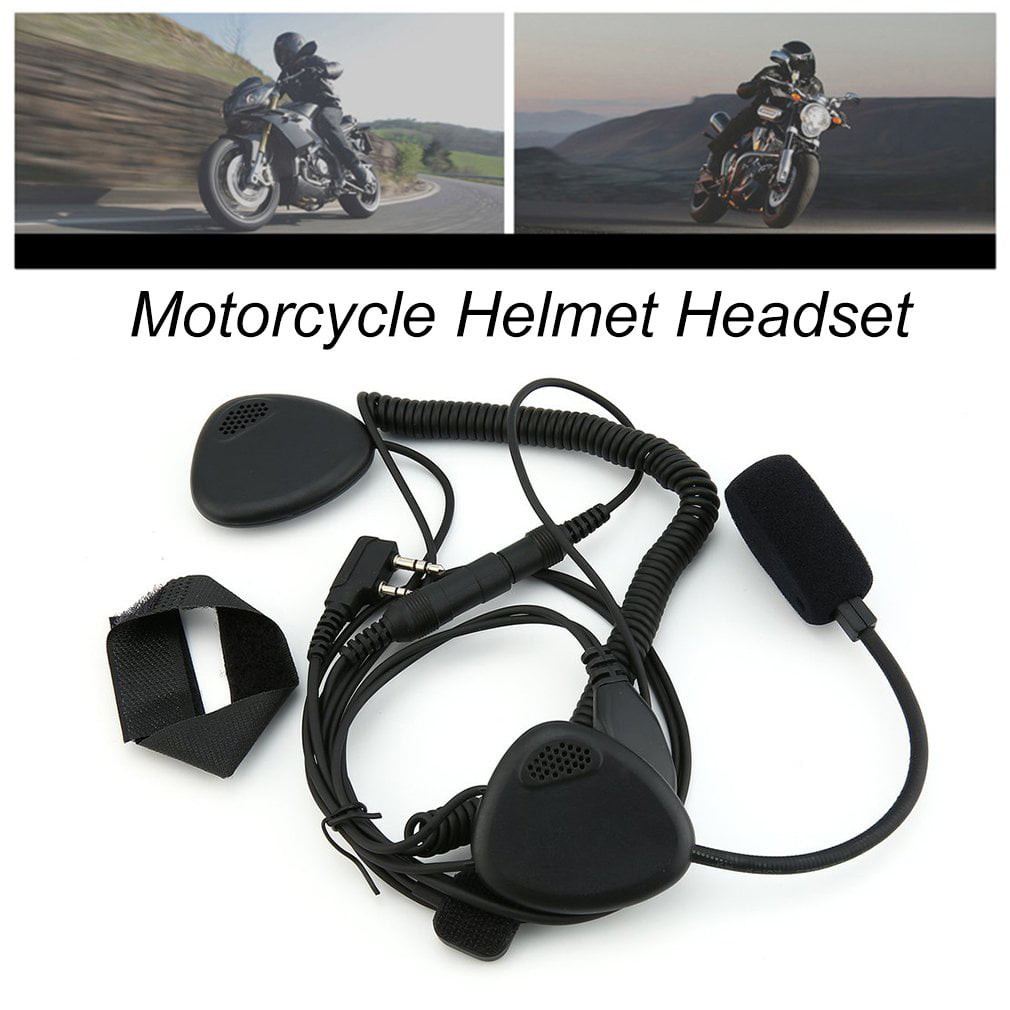 Kenwood Motorcycle Helmet Racing Headset Earphones Mic For BaoFeng UV-5R Kenwood Radios 
