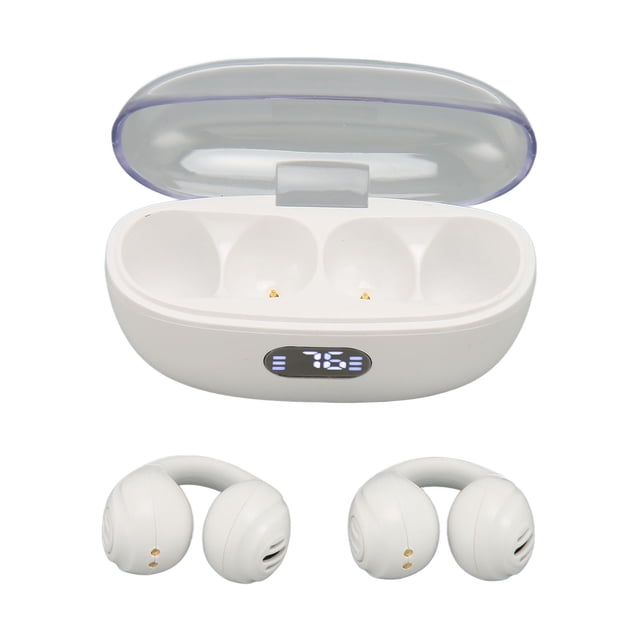 Auriculares 5.3 De Oído Abierto, Auriculares Con Clip Conducción ósea Portátil Sonido Estéreo De Alta Fidelidad IPX4 Impermeable Tipo C Carga Reducción De Ruido