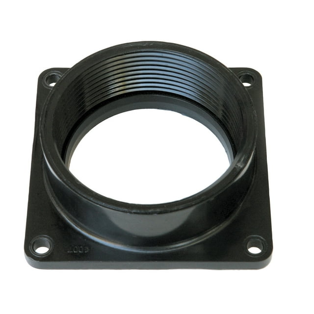 Valterra Sewer Waste Valve Fitting T1007 Flanged Fittings; 3 Inch Female Pipe Thread; With Flange; Plastic