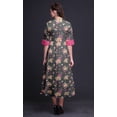 thumbnail image 3 of Bimba Robe-Chemise Mi-Mollet pour Femmes à Manches Roulées à Imprimé Floral Boutonnée - Xxx-Grand, 3 of 5