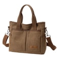 thumbnail image 2 of ibiyuan Canvas Tote Bag For Women Women Gray Canvas Shoulder Messenger Tote Bag Large Capacity Multifunctional Carry Bag for Work Shopping Travel, 2 of 7