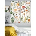 thumbnail image 3 of Mushroom Sheer Curtains 63 Inch Length 2 Panels Set for Living Room/Bedroom, Vintage Botanical Spring Floral Rustic Semi Curtain Sheers Drapes Rod Pocket Curtains Window Treatment Set 52''x63''x2, 3 of 7