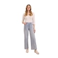 thumbnail image 4 of Martha Stewart Women's Wide Leg Pintuck Pant, High-Rise Soft Stretch Denim & Twill Trouser with Front Seam Detail, 4 of 7