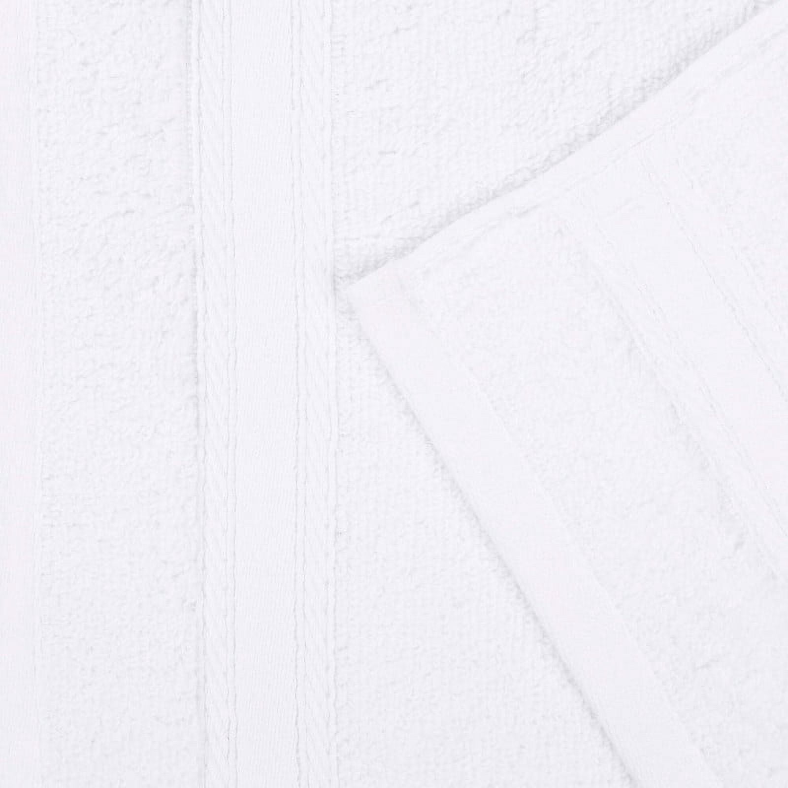 Superior Belmont 3 Piece Zero Twist Towel Set, Ultra Soft Cotton Towels, White