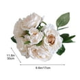 thumbnail image 2 of Hiroekza Rose & Daisy Artificial Flower Outdoor Fake Flowers Faux Outdoor Flowers 30cm Real Looking Artificial Flowers for Wedding Home Decoration Party Office UV Resistant White, 2 of 9