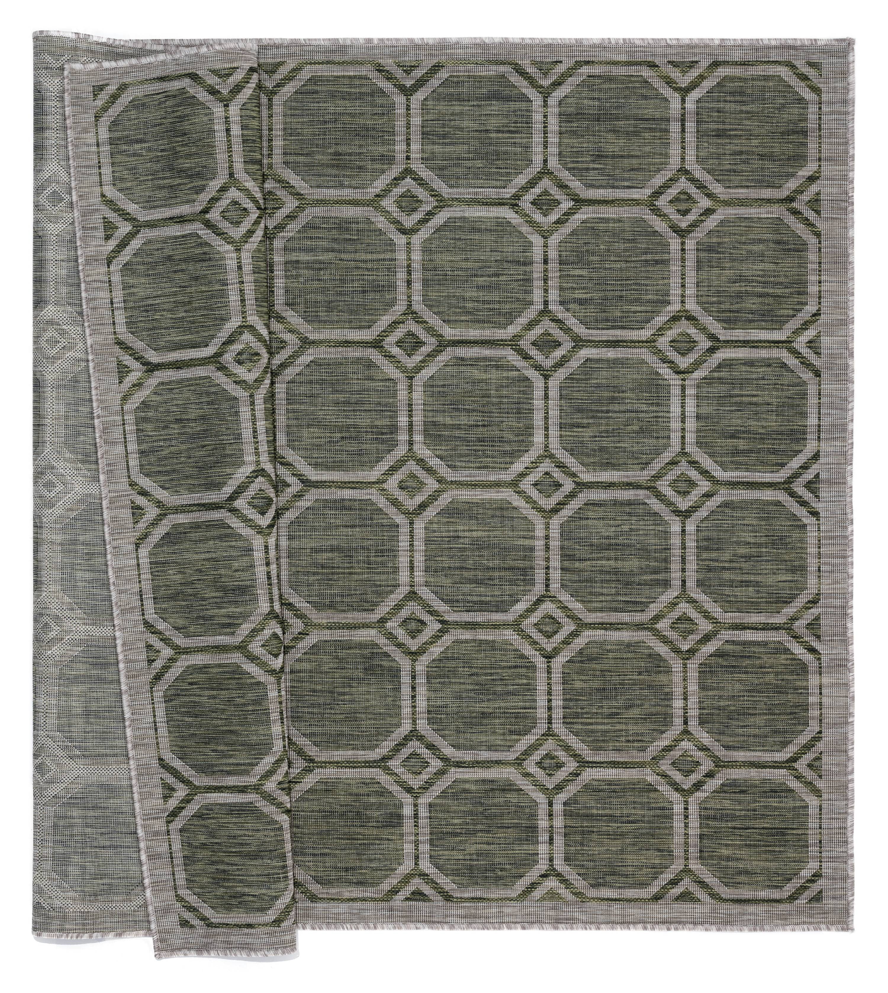 United Weavers Mali Madina Contemporary Geometric Area Rug, Green, 5'3" x 7'6"