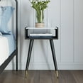 thumbnail image 2 of Elle Decor Clemintine Marble Top Side Table Black, 2 of 5