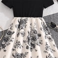 thumbnail image 6 of Tiijoy Big Girls Floral Short Sleeve A Line Dress Elegant Summer Dresses, Sizes 7-8, 6 of 8