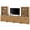 Oak Brown, variant on Modern Entertainment Center for 75 Inches TVs with Bookshelves & Drawers,Light Oak