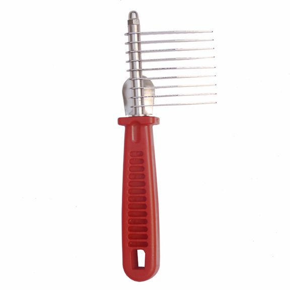 Greeniant Peine Dematting Pet Metálico Inoxidable Inoxidable A prueba de herrumbre Tijeras huecas Acero Bruñido 2.5 pulgadas Aseo Enredos Mango Suministros para perros