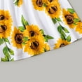 thumbnail image 5 of PatPat Family Matching Solid Spaghetti Strap Splicing Sunflower Floral Print Dresses and Short Sleeve T-shirts Sets, 5 of 14