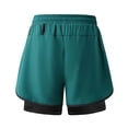 thumbnail image 6 of Lovzfmll Men's Summer Double-Layer Fake Two-Piece Running Fitness Shorts, Sports Athletic Bermuda Shorts Army Green, S, 6 of 6