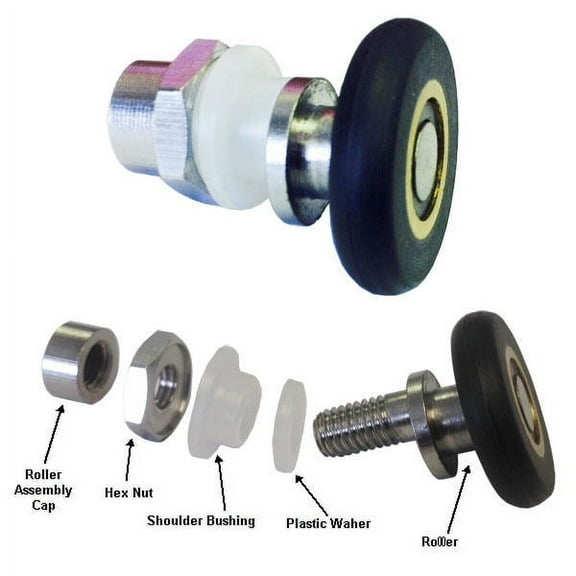 Shower Door Ball Bearing Top Roller Assembly for Framed and Frameless Sliding Shower Doors