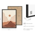 thumbnail image 3 of HAUS AND HUES Mountain Wall Art - Framed Boho Wall Art, Abstract Art Prints, Minimalist Wall Art Framed, Boho Framed Art, Wall Art Boho Prints For Wall, Terracotta Wall Decor (Black Framed, 12x16), 3 of 6