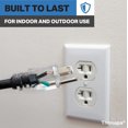 thumbnail image 3 of THONAPA 12 Gauge Extension Cord 25 Ft, SJTOW Oil Resistant & Flame Retardant Heavy Duty Extension Cord Black 3 Prong 25ft, 12/3 Black Outdoor Electric Cable Great for Major Appliance, Farm & Ranch, 3 of 5