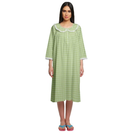 

Moomaya WoMen s Printed Nightdress Knee Length Cotton Sleepwear Short Gown