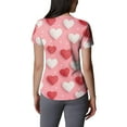 thumbnail image 4 of Valentine Day Nursing Scrubs Womens Love Heart Print Quick Dry Short Sleeve Cute Scrub Tops V Neck Medical Uniforms with Pockets Red 5XL, 4 of 5