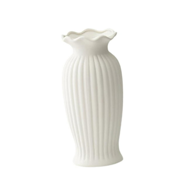 Jarrón de cerámica blanca Jarrón decorativo 787 pulgadas de altura Modern de decoración del hogar Decoraciones de escritorio para la entrada de la