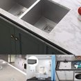 thumbnail image 3 of Kenally Tapón de agua para baño de TPE, autoadhesivo recortable, impermeable, para el hogar, Hotel, cocina, ducha, tira de retención, accesorios Herramientas y ferretería Gris Kenally TO009780-01, 3 of 6