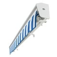 thumbnail image 6 of Awntech 20 Ft Destin Left Motorized Heavy Duty Patio Retractable Awning with Protective Hood (240in x 10.38in x 120in), Bright Blue/White Stripe, 6 of 8