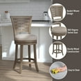 thumbnail image 5 of Hillsdale Thredson 30.5" Wood Traditional Bar Stool in Gray Finish, 5 of 13