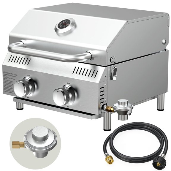 Parrilla de Barbacoa BESTFIRE 2 Quemadores 20,000 BTU Acero Inoxidable