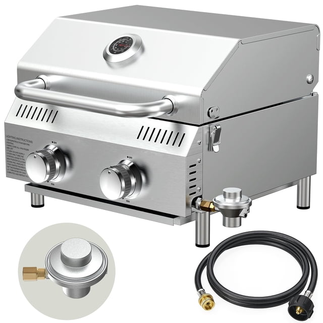 Parrilla de Barbacoa BESTFIRE 2 Quemadores 20,000 BTU Acero Inoxidable