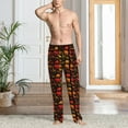 thumbnail image 5 of Uemuo Animal Pattern Men's Wide Leg Palazzo Lounge Pants with Pockets Light Weight Loose Comfy Casual Pajama Pants-XX-Large, 5 of 9