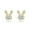 B-18K GOLD, variant on 925 Sterling Silver Easter Rabbit Studs Earrings for Women Teens CZ Rabbit Bunny Earrings Studs