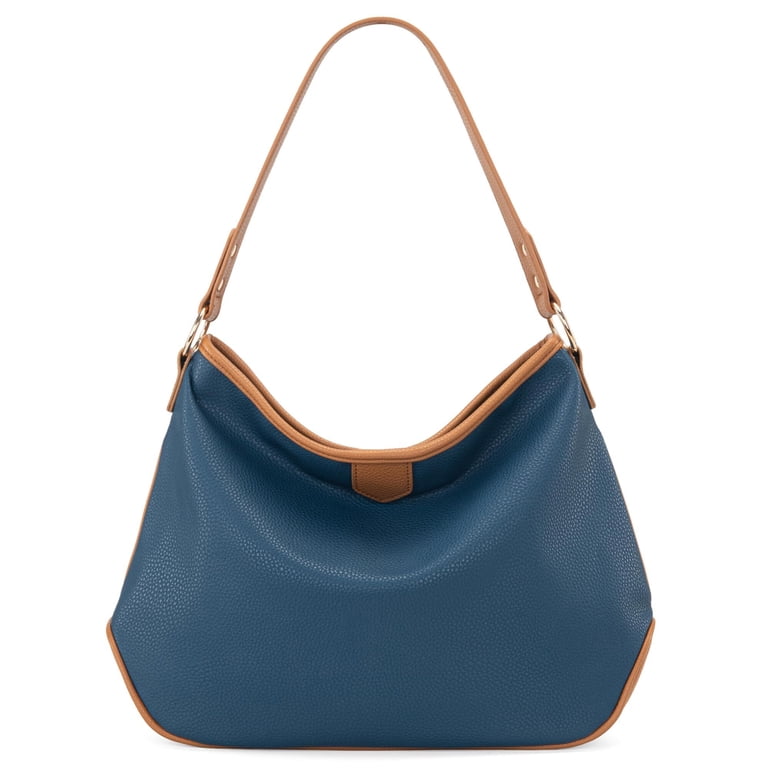 Montana West Soft Hobo Bag, Two-Tone Blue photo 1