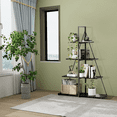 thumbnail image 2 of 4 Tiers Bookshelf, Classical Modern Book Shelf, Ladder Bookcase with Sailboat A Shaped Structure, Bookshelf with Sturdy Shelves Display, for CDs/Books/Movies, 2 of 8