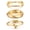 Gold-3 Pcs, variant on 14K Gold Plated Chunky Bangle Bracelets Set for Women, Dainty Stackable Statement Cuff Bangles, Trendy Mob Wife Style Fashion Jewelry Gift