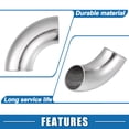 thumbnail image 6 of 4 Pcs 90 Degree Steel Exhaust Elbow Pipe Bend Tube Durable 25mm OD Modified Exhaust Elbow Pipe, 6 of 7