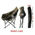 thumbnail image 4 of Chaise Pliante de Camping Portable Chaise d'Extérieur en Tissu Oxford pour Camping Randonnée Pêche, 4 of 7