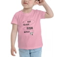 thumbnail image 3 of Eat Sleep Fish Repeat Fishing Cute Toddler Tshirts for Boys Girls (Pink, Youth XL), 3 of 5