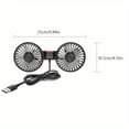 thumbnail image 2 of Chok Car Fan  Car Small Air Conditioner  Double-headed Rear Rear Fan  Powerful Wind  5pcs Wind Leaf  360 Degree Rotation  Extra High Wind Volume  Ultra Bass Running  Clip Installation Eas, 2 of 7