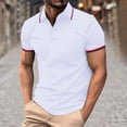 thumbnail image 2 of Jgppe Men's Casual T-Shirts Classic Solid Color Short Sleeve Collared Button Golf Shirts Quick Dry Summer Tops, 2 of 5