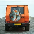 thumbnail image 4 of Haiem Spare Tire Cover , Wheel Cover with Exotic Birds Forest printed, Camper Spare Tire Cover Fit for Jeep Wrangler Rv SUV Truck Travel Trailer-14 inch, 4 of 8