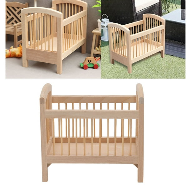 Cuna En Miniatura, Mini Cama Para Muñecas Sin Tóxicos, Estructura Estable Sin Rebabas Para Juegos De Simulación Para Casa De Muñecas