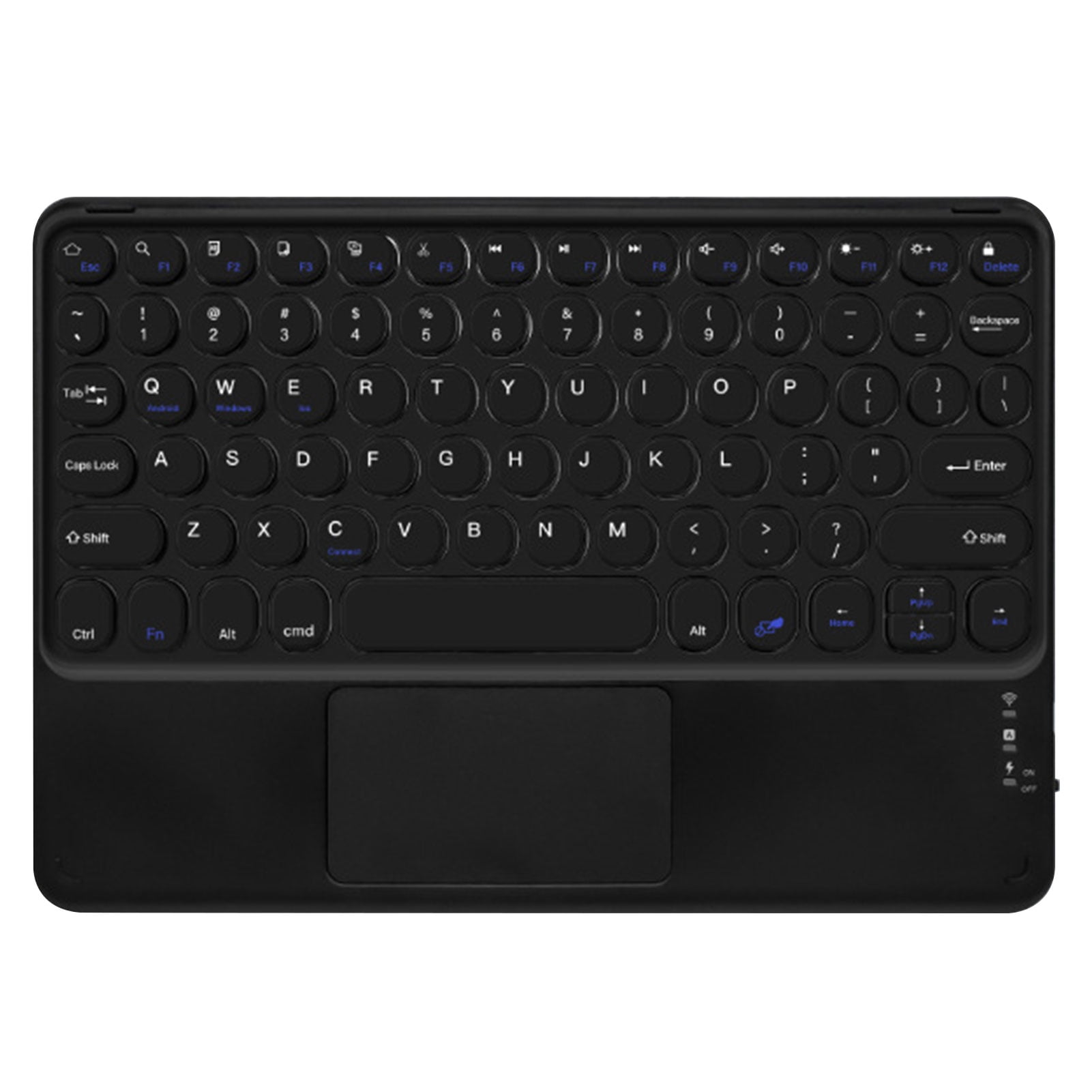 Lomubue Wireless Keyboard Round Keycaps Ergonomic Rechargeable Quick