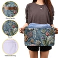 thumbnail image 3 of Yayeee Canvas Storage Basket with Handles for Shelves Fabric Bins Closet Organizer, Sea Plants Pattern, 3 of 8