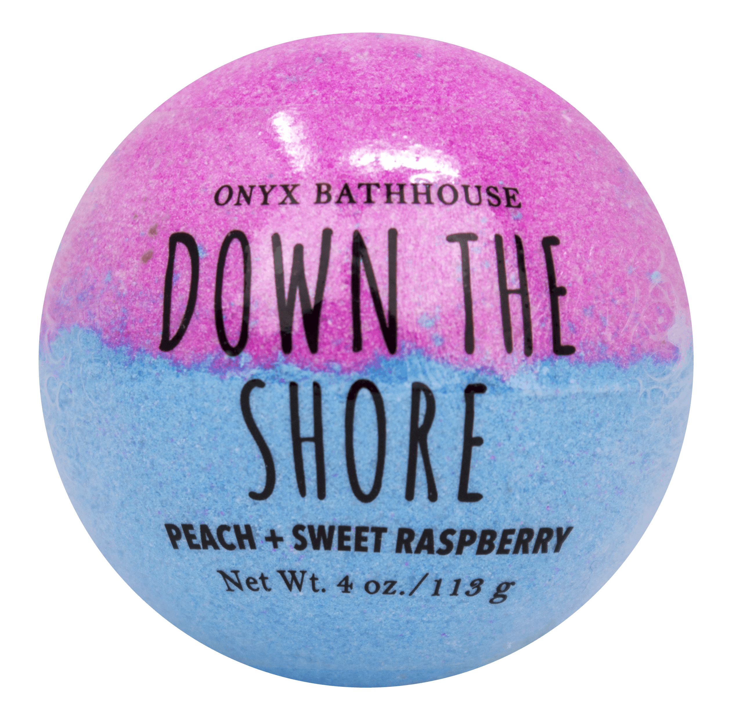 Onyx Bathhouse Down the Shore Peach & Sweet Raspberry Bath Bomb, 4.9 Oz.