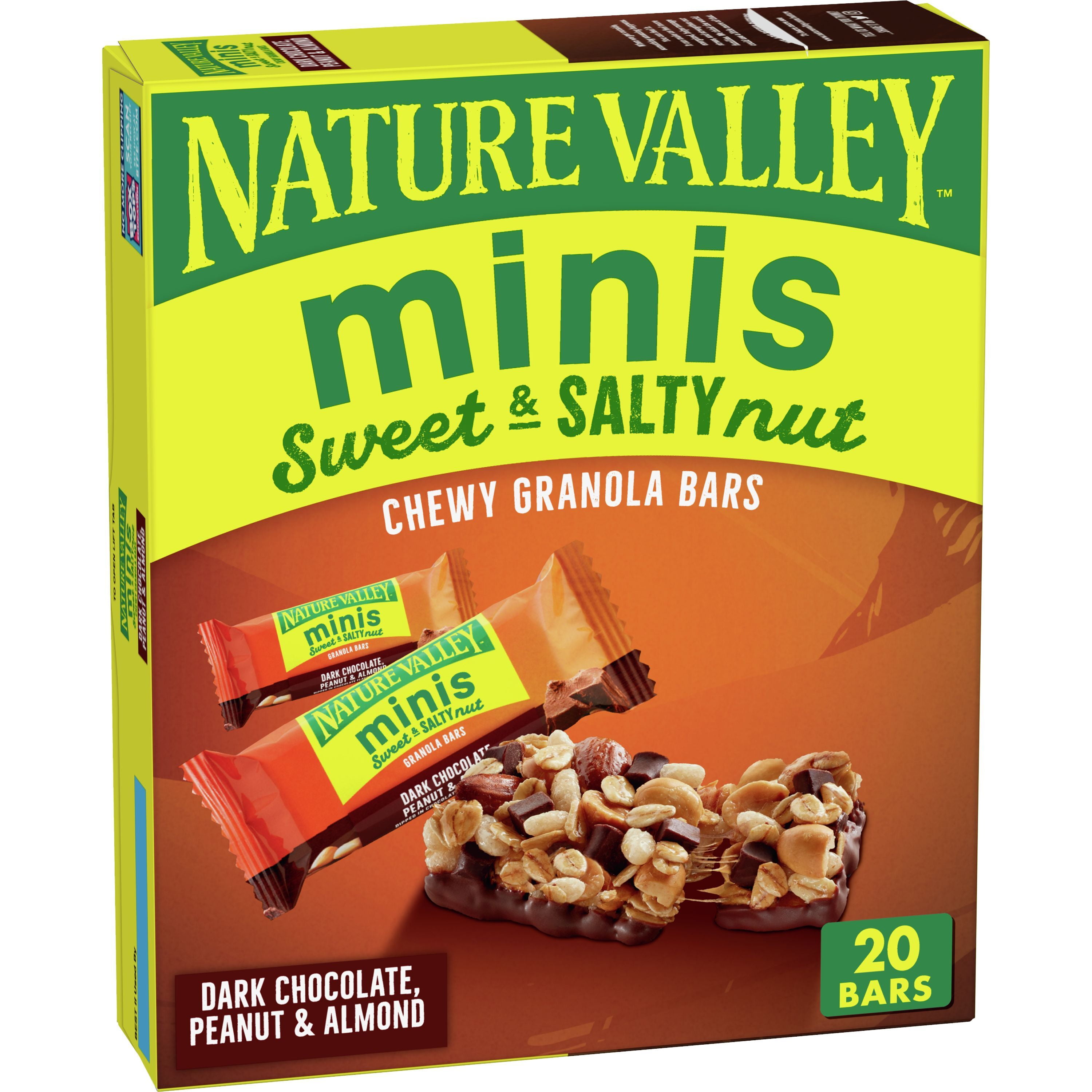 Nature Valley Mini Granola Bars, Dark Chocolate Peanut Almond, 20 ct