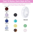 thumbnail image 2 of DIY Themed Stretch Bracelets Making Kits with Round Gemstone Beads and Elastic Thread 4~5mm Hole: 0.5~1mm 10materials 40pcs/material, 2 of 5