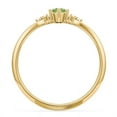 thumbnail image 4 of Birthstone Oval Ring with Shoulder Accents - Peridot (August), 4 of 5