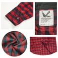 thumbnail image 2 of Men's Slimfit Flannel Shirt Two-ply 100% Cotton Pre Washed Vintage Look Plaid Work Shirt - Modern Slim Fit, 2 of 5