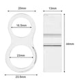 thumbnail image 2 of Topes Para Manijas De Puertas Y Ventanas, Juego De 4, Transparentes, Anillas De 16,5 Y 23 Mm, De Silicona Flexible Y Estirable. ER, 2 of 5